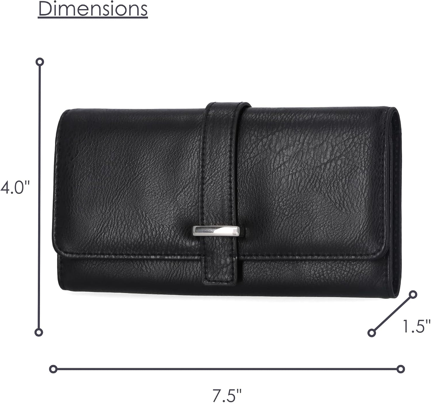 HOTMundi File Master Womens RFID Blocking Wallet Clutch Organizer With Change Pocket