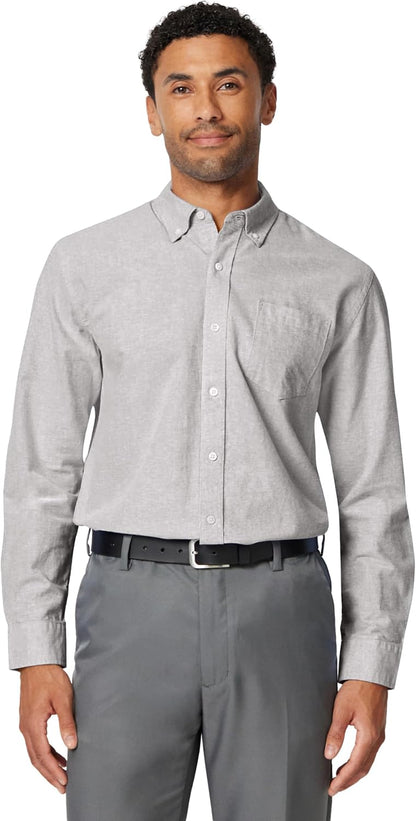 HOTAmazon Essentials Men's Long-Sleeve Pocket Oxford Shirt