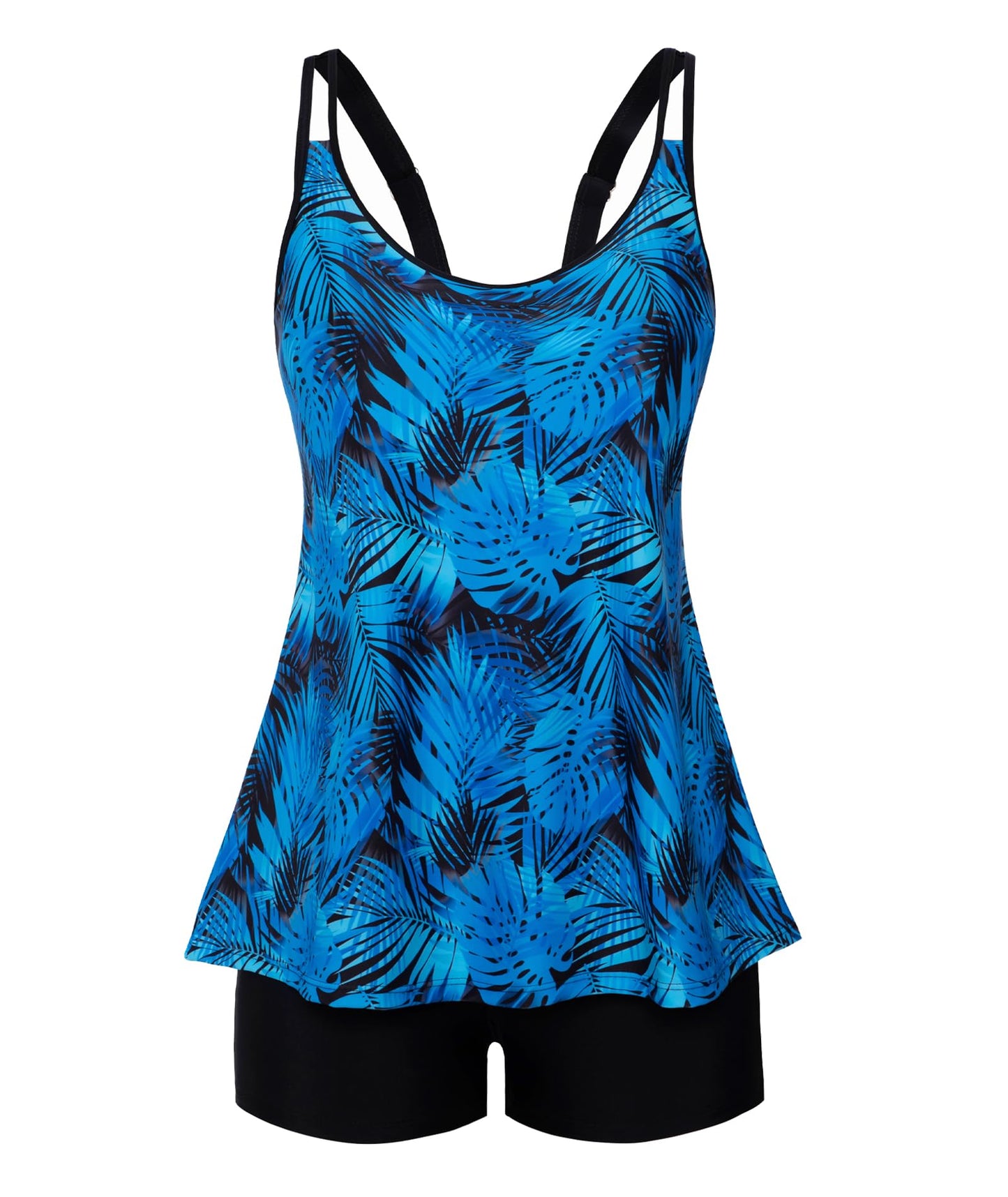 HOTArolina Tankini Swimsuits for Women Tummy Control Two Piece Bathing Suits Flowy Swim Tops with Boy Shorts