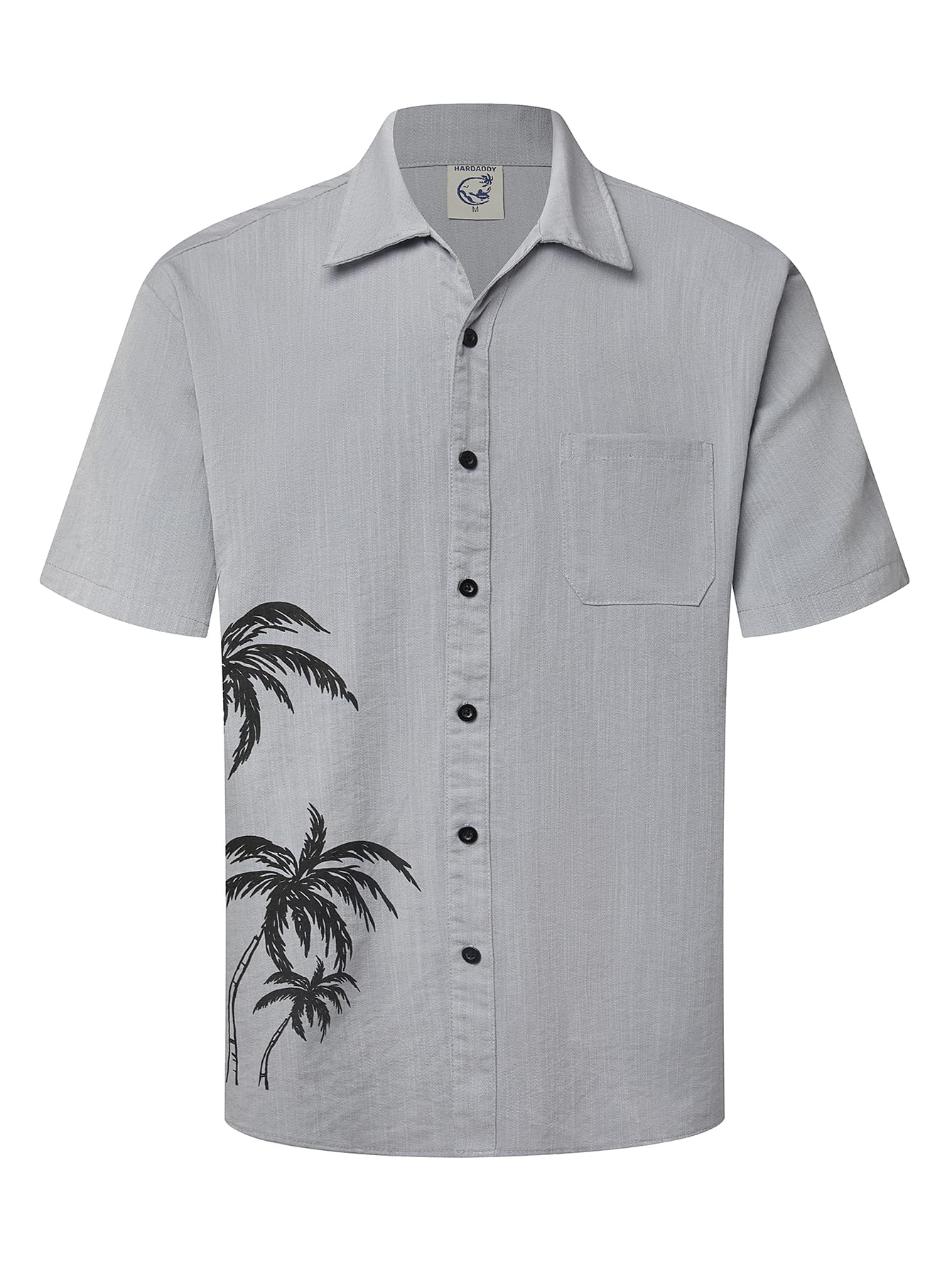 HOTHardaddy Men's Hawaiian Shirt Short Sleeves Coconut Printed Button Down Summer Beach Casual Shirts