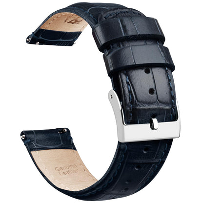 HOTRitche Christmas Gift Quick Release Leather Watch Bands Genuine Leather Watch Strap for Samsung Galaxy Watch 6 Band Classic 43mm 47mm 40mm 44mm 18mm, 20mm or 22mm for Men and Women, White Elephant Gifts, Stocking Stuffers for Men