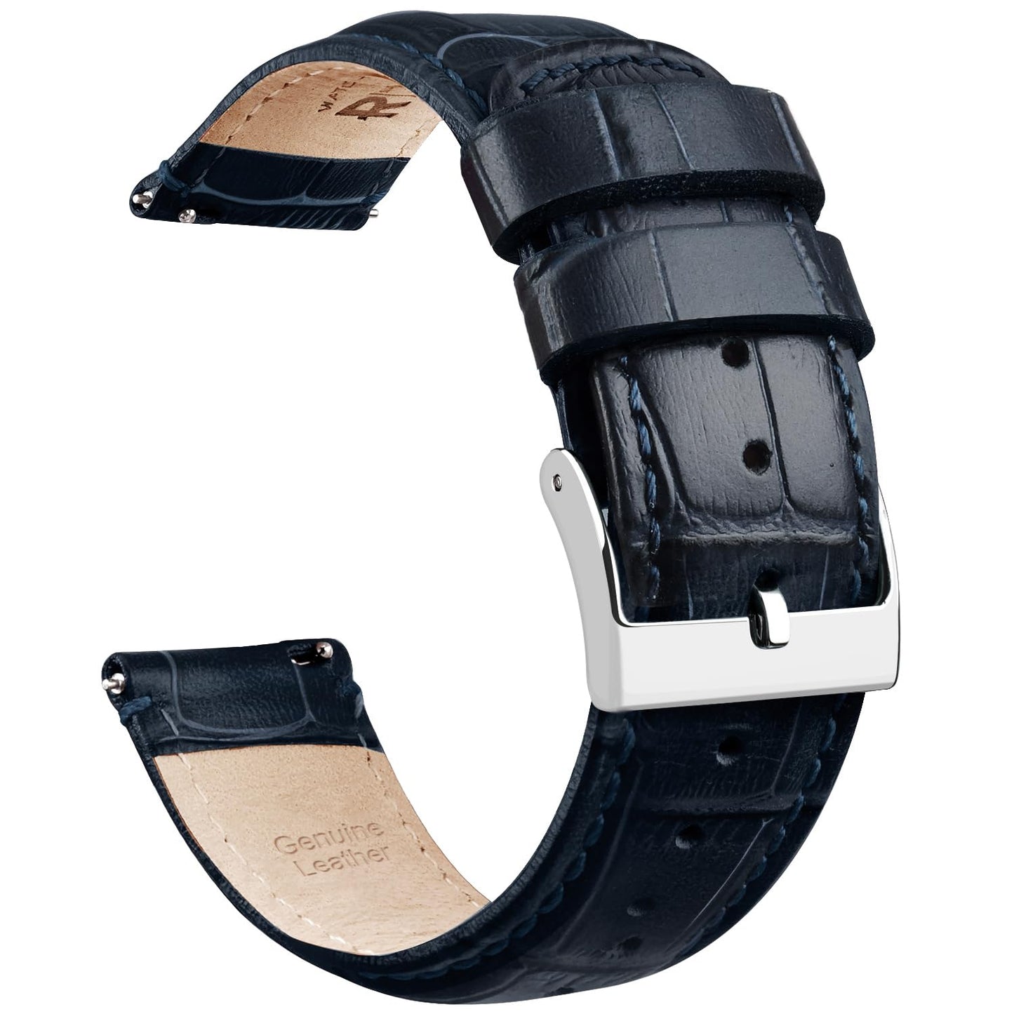 HOTRitche Christmas Gift Quick Release Leather Watch Bands Genuine Leather Watch Strap for Samsung Galaxy Watch 6 Band Classic 43mm 47mm 40mm 44mm 18mm, 20mm or 22mm for Men and Women, White Elephant Gifts, Stocking Stuffers for Men