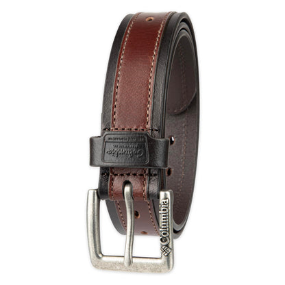 HOTColumbia Men's Leather Casual Belt Tan & Brown Classic Style for Everyday Wear