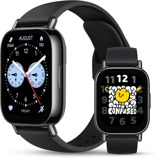 HOTXiaomi Redmi 5 Lite Smart Watch, Step Counter Watch for Women Men with 1.96" LCD Large Display, 140 Sports Modes, 5ATM Waterproof (Lite-Black)