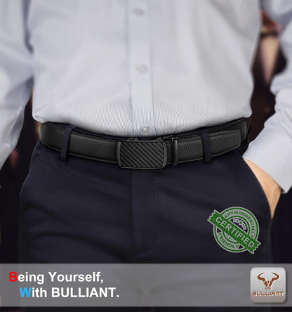 HOTBULLIANT Men's Belt,Slide Ratchet Belt Adjsutable For Men Suit Casual Jeans Gift Boxed,Trim To Fit