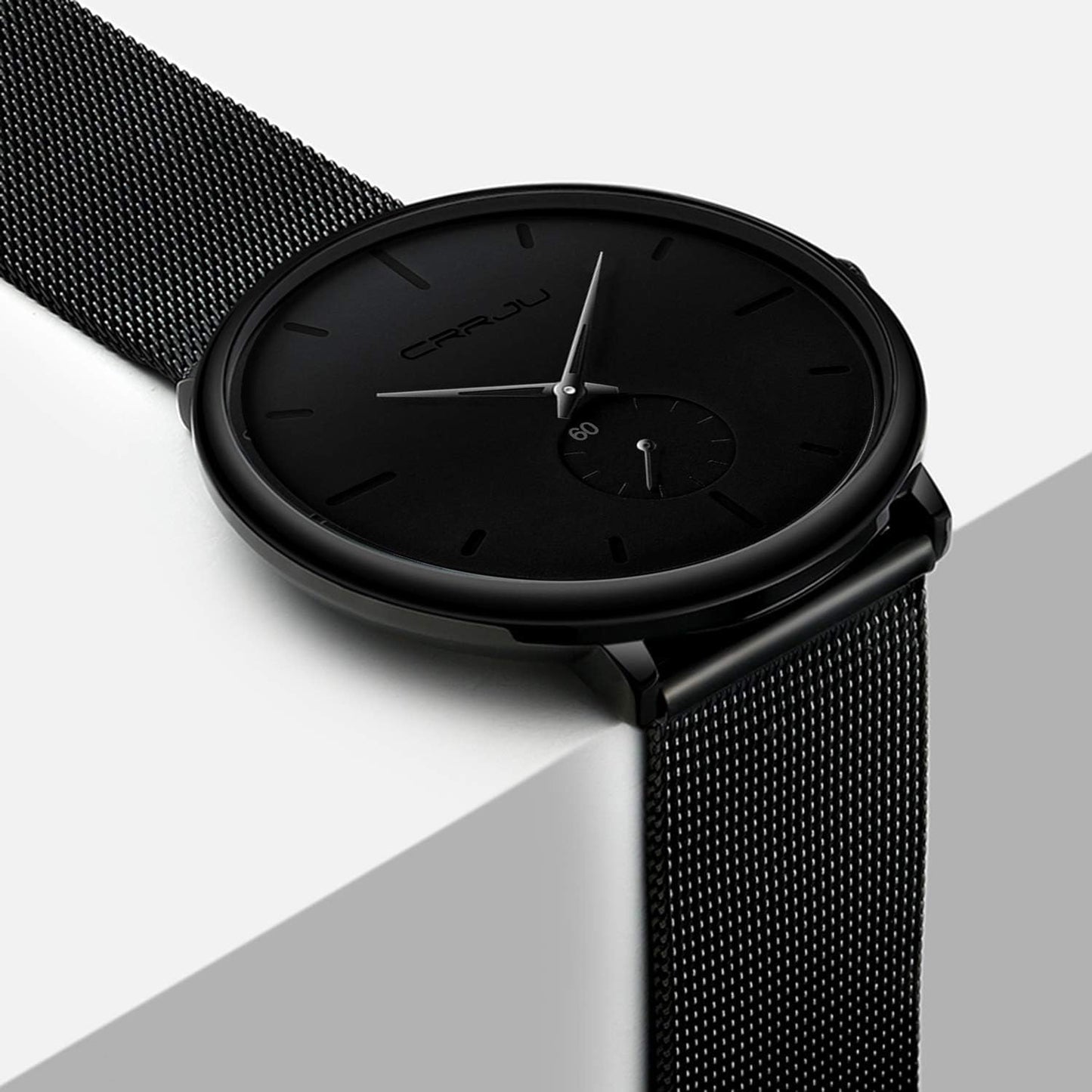 HOTMens Watches Ultra-Thin Minimalist Waterproof - Fashion Wrist Watch for Men Unisex Dress with Stainless Steel Mesh Band