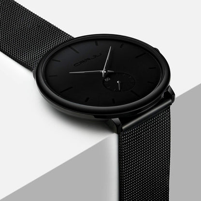 HOTMens Watches Ultra-Thin Minimalist Waterproof - Fashion Wrist Watch for Men Unisex Dress with Stainless Steel Mesh Band