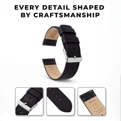 HOTBARTON WATCH BANDS - Top Grain Leather Watch Bands Compatible with Apple Watch Models - 1, 2, 3, 4, 5, 6, 7, 8, 9, 10, SE, Ultra & Ultra 2