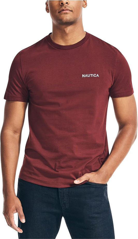 HOTNautica Men's Short Sleeve Solid Crew Neck T-Shirt Shirt