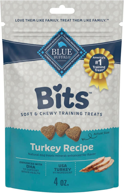 HOTBlue Buffalo Bits Chicken Soft & Chewy Dog Treats, Bite-Sized for Training, Made with Real Chicken & Enhanced with DHA, Heart-Shaped Dog Treats, Made in the USA with Natural Ingredients, 19 oz.
