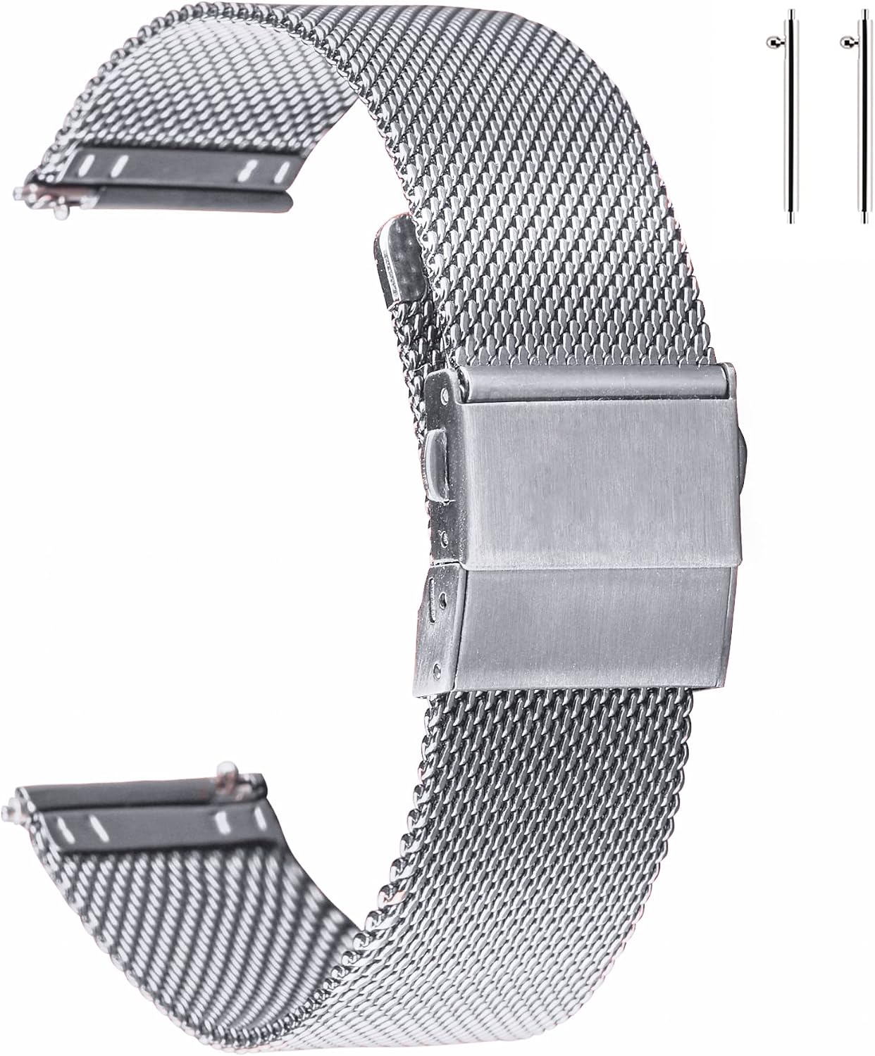 HOTEACHE Stainless Steel Mesh Watch Band for Men Women, Quick Release Mesh Watch Straps 12mm 14mm 16mm 18mm 20mm 22mm