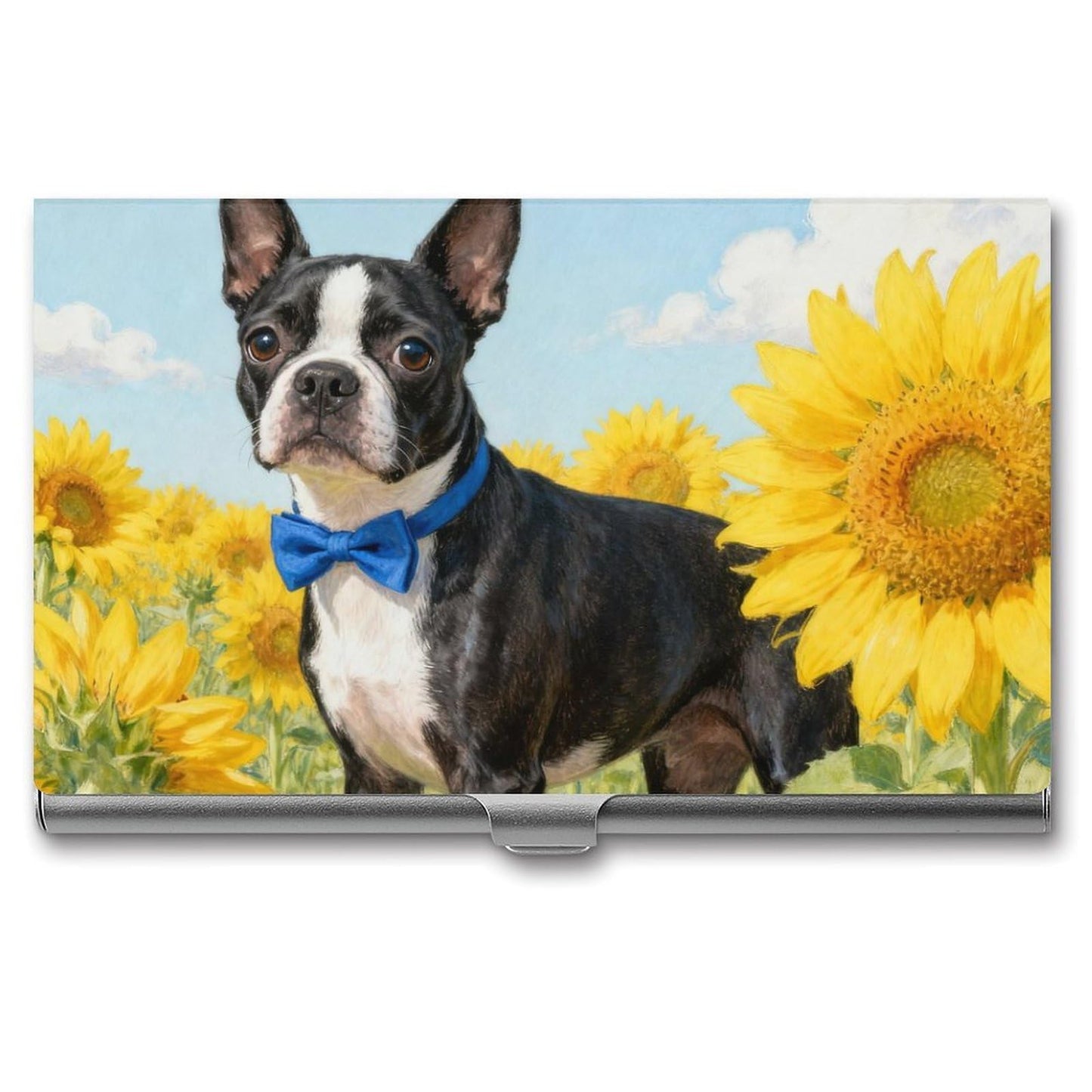HOTBusiness Card Holder Case Slim, Aluminum Alloy, Credit Card Organizer Nautical Green Sea Turtles Beach for Men Women