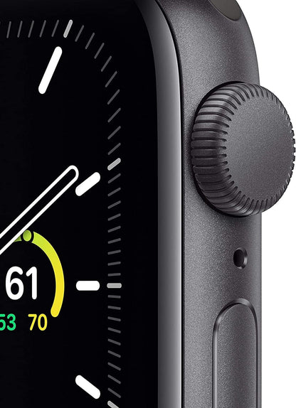 HOTApple Watch SE (GPS, 40mm) - Space Gray Aluminum Case with Black Sport Band (Renewed)
