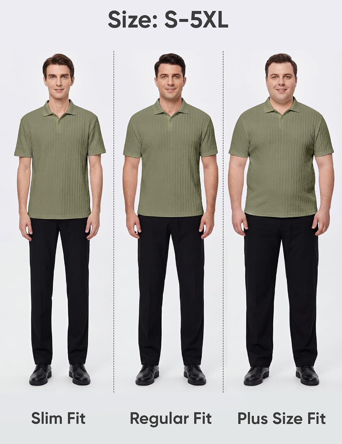 HOTJMIERR Mens Casual Polo Shirt Summer Short Sleeve Vacation Button Beach Knit Stretchy Golf Shirts