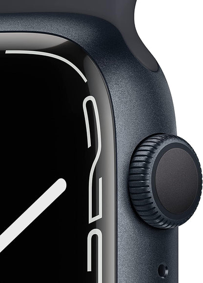 HOTApple Watch Series 7 (GPS, 45MM) - Midnight Aluminum Case with Midnight Sport Band (Renewed Premium)