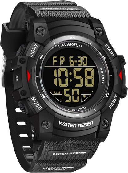 HOTMen's Digital Watch Sports Outdoor Waterproof Watches for Men with LED Backlight Alarm Stopwatch Mens Watches Digital Chronograph Military Date