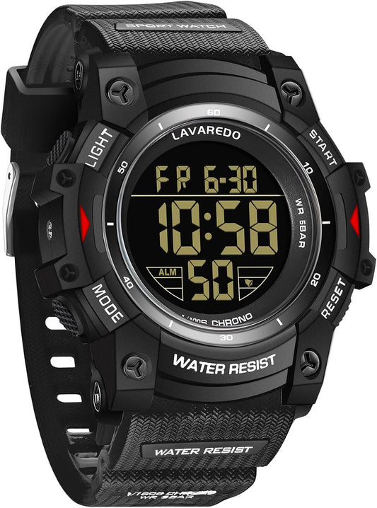 HOTMen's Digital Watch Sports Outdoor Waterproof Watches for Men with LED Backlight Alarm Stopwatch Mens Watches Digital Chronograph Military Date