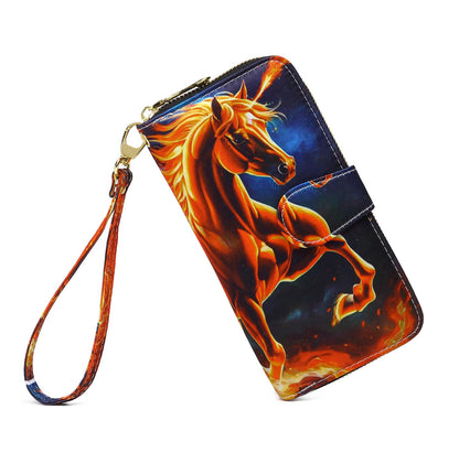 HOTWomen Wallet Card RFID For Womens Holder Blocking Credit Small Zipper Purse Pocket Bifold Slim Coin ID Ladies Wristlet Clutch Large Capacity Window Case Travel Zip Women's