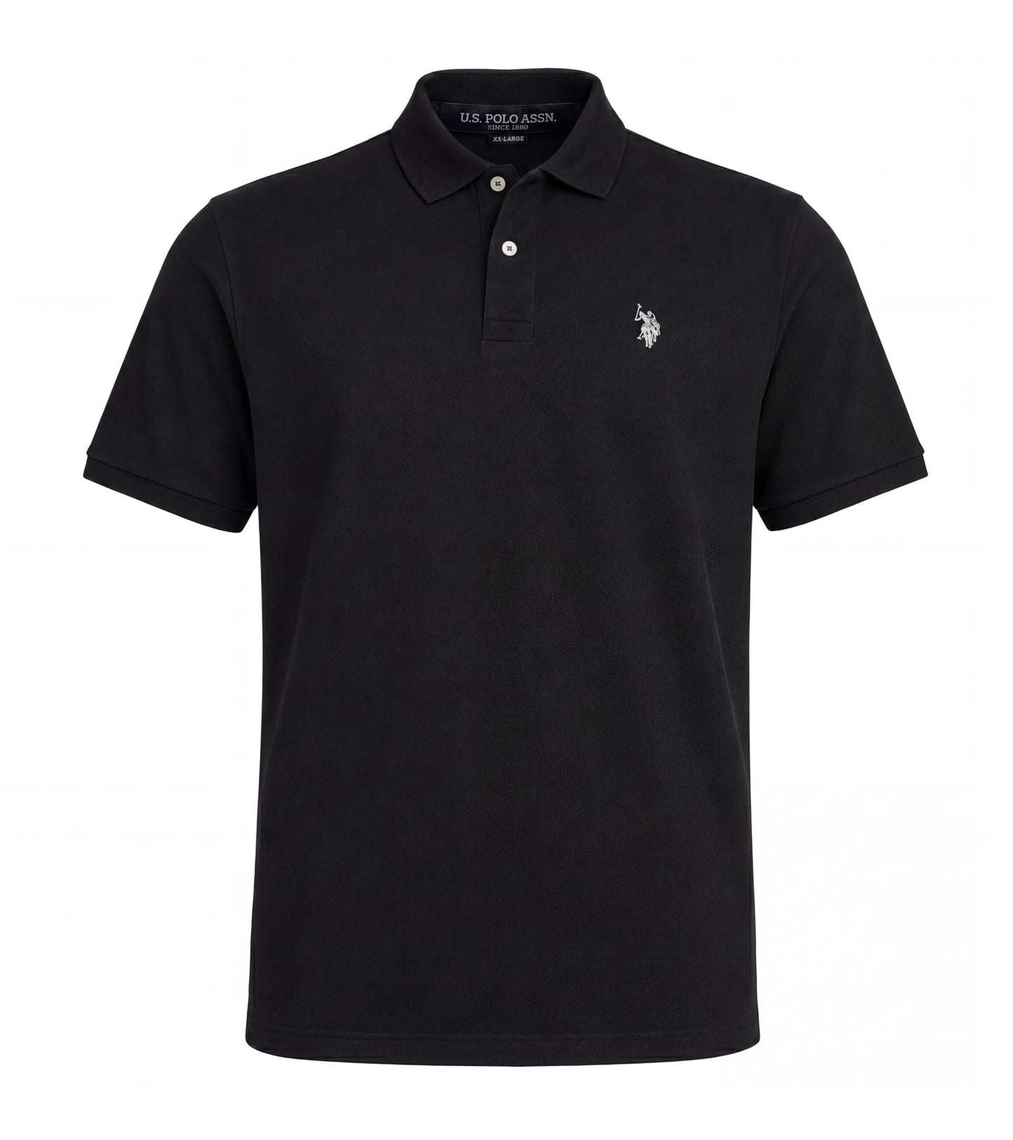 HOTU.S. Polo Assn. Men's Classic Polo Shirt, Two-Button Closure Pique Polo Shirt, Summer Fashion Golf Shirt | Two-Button Closure Pique Polo Shirt, Summer Fashion Golf Shirt