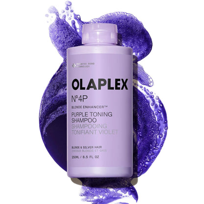 HOTOlaplex Nº.4P Blonde Enhancer Purple Toning Shampoo: Neutralizes Brassiness & Strengthen | Repairs Damages & Hydrates Hair | For Coily, Curly, Straight, and Wavy, 250 mL / 8.5 Fl. Oz.