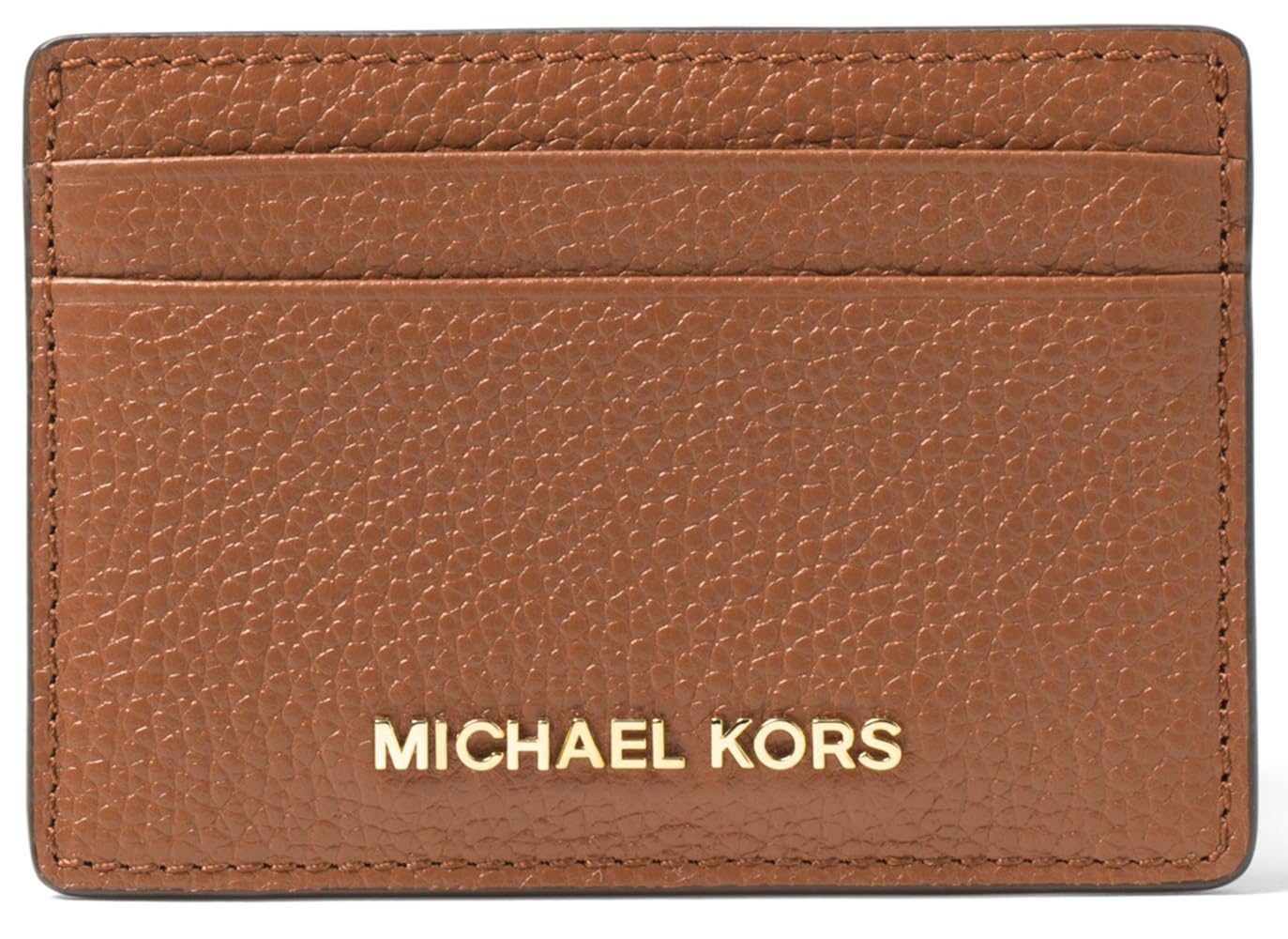 HOTMichael Kors Women's Jet Set Card Holder, Gold-Tone Hardware/Black, One Size