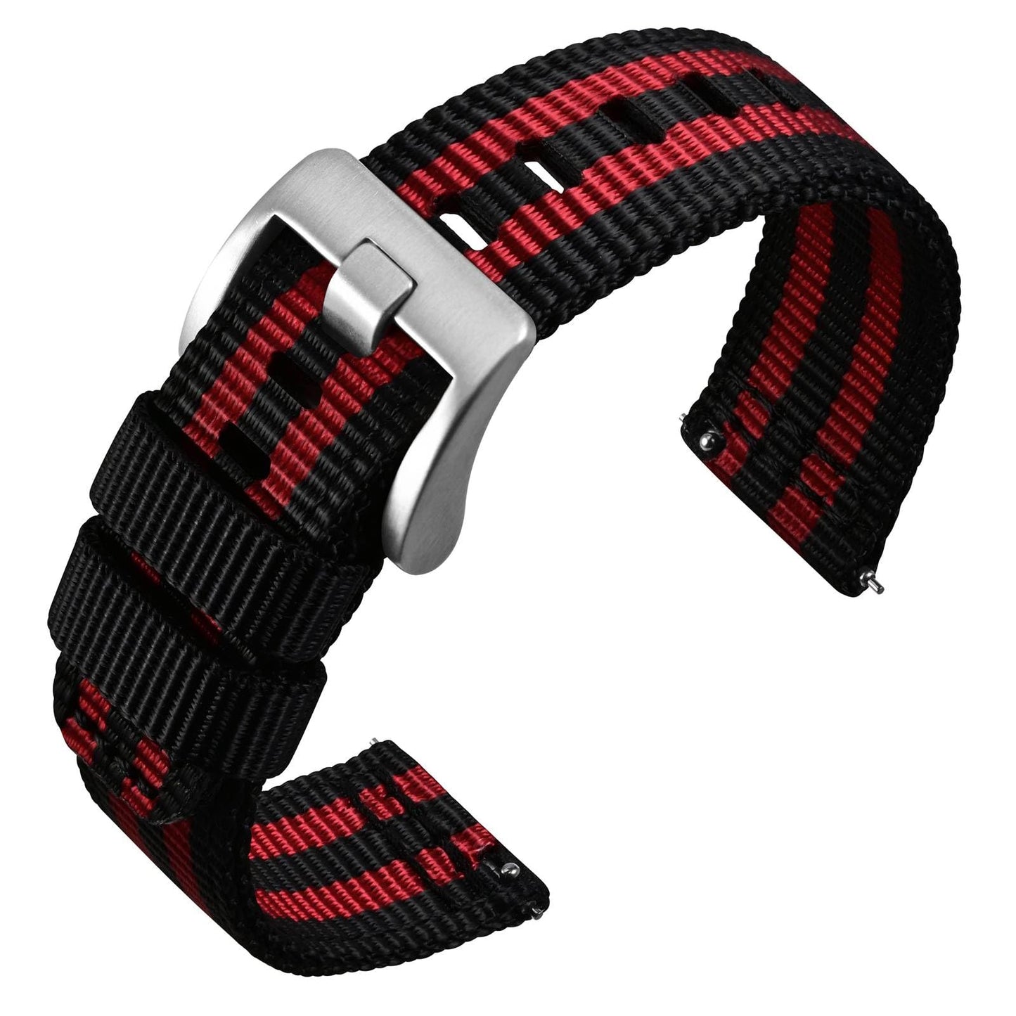 HOTANNEFIT Quick Release Watch Bands, Military Nylon Watch Strap for Men, Multiple Colors & Width (18mm, 19mm, 20mm, 22mm, 24mm)