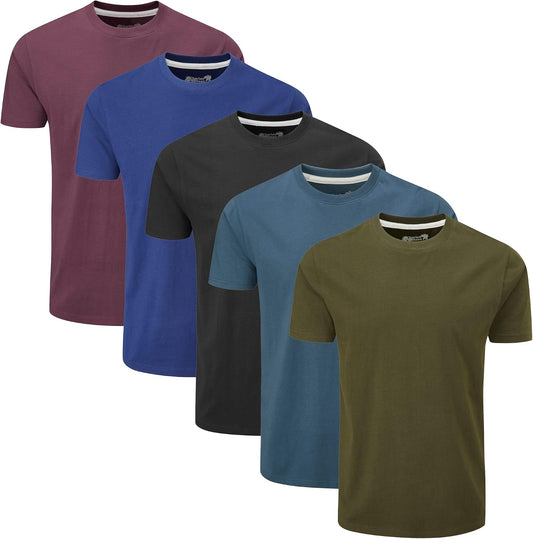 HOTCharles Wilson Men's 5 Pack Crew Neck T-Shirt