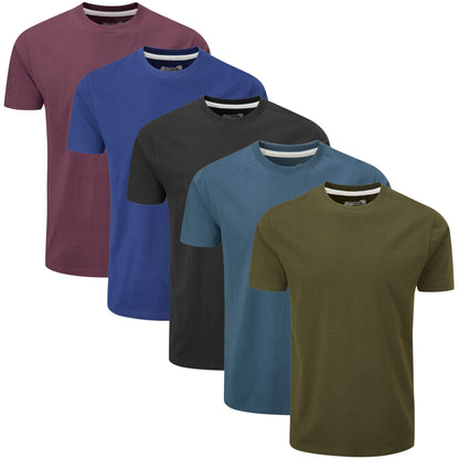 HOTCharles Wilson Men's 5 Pack Crew Neck T-Shirt