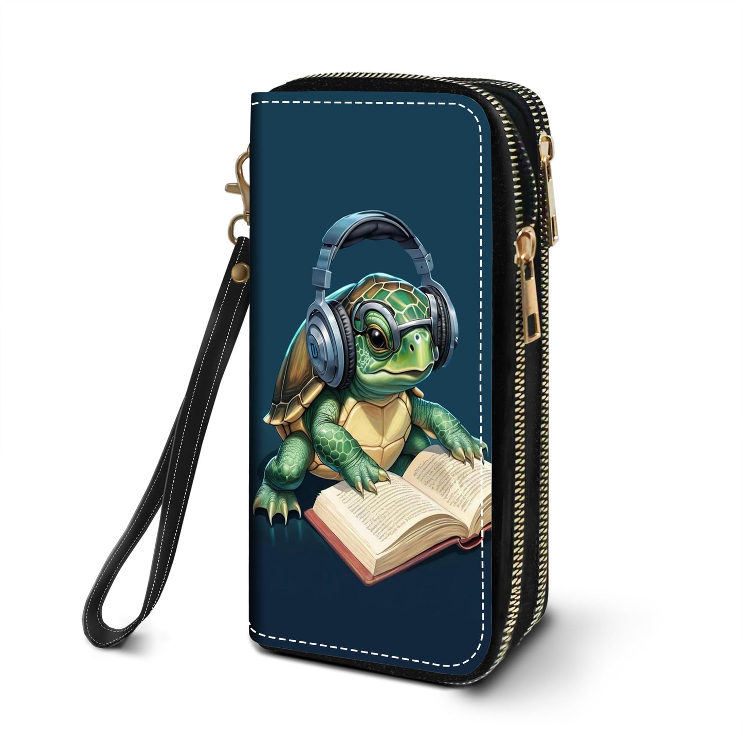 HOTWomen's Large Capacity Wallet PU Leather Double Zipper Clutch Purse Multifunctional Wallet with Removable Wristlet Strap for Smart Phone/Coin/Card/Cash, Floral Quotes Bible Verse Philippians 4-13