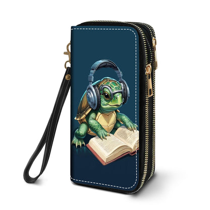 HOTWomen's Large Capacity Wallet PU Leather Double Zipper Clutch Purse Multifunctional Wallet with Removable Wristlet Strap for Smart Phone/Coin/Card/Cash, Floral Quotes Bible Verse Philippians 4-13