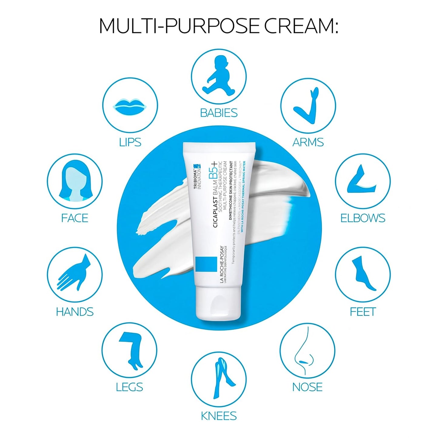 HOTLa Roche-Posay Cicaplast Balm B5 Skin Barrier Repair Cream with Centella Asiatica, Shea Butter & Panthenol | Multi-Purpose Healing Ointment for Dry, Irritated Skin | Face, Body & Hand Balm, Baby Safe