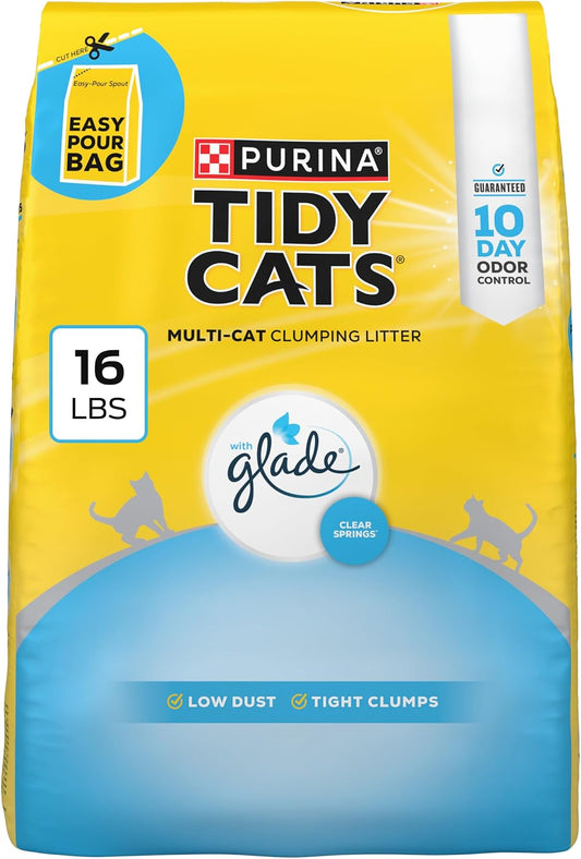 HOTPurina Tidy Cats Clumping Multi Cat Litter, Glade Clear Springs - 16 lb. Bag
