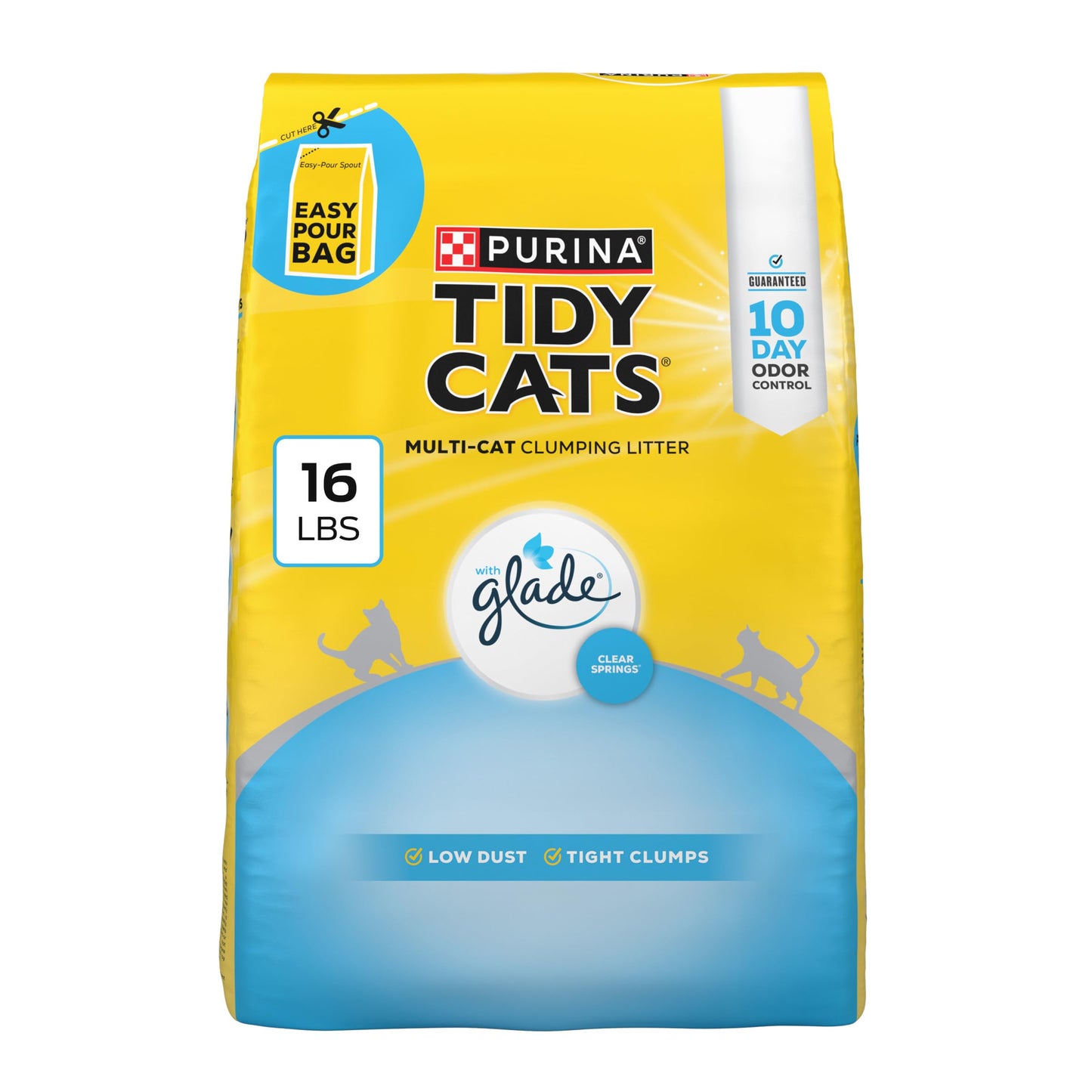 HOTPurina Tidy Cats Clumping Multi Cat Litter, Glade Clear Springs - 16 lb. Bag