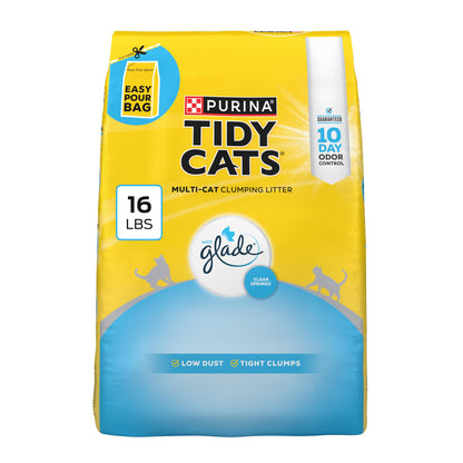 HOTPurina Tidy Cats Clumping Multi Cat Litter, Glade Clear Springs - 16 lb. Bag