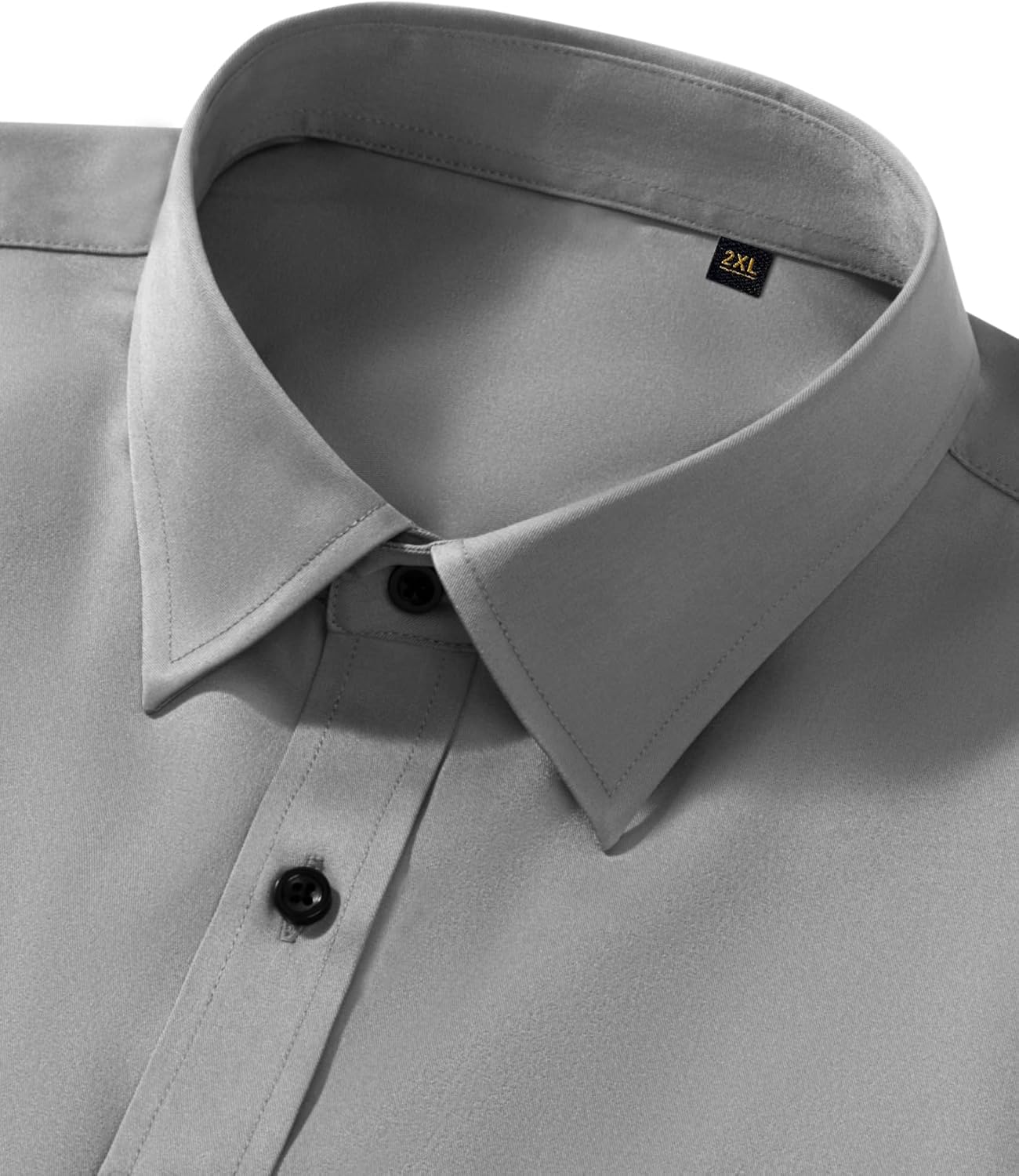 HOTMen's Dress Shirts Long Sleeve Stretch Wrinkle Free Wedding Formal Business Button Down Shirt