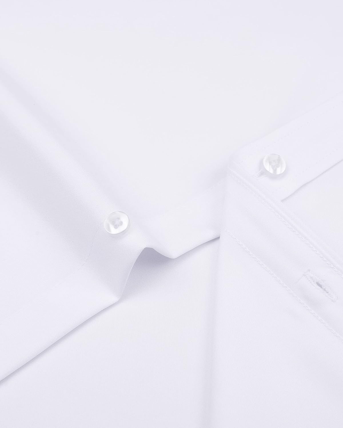 HOTAlimens & Gentle Mens Short Sleeve Dress Shirts Wrinkle Free Solid Casual Button Down Shirts with Pocket