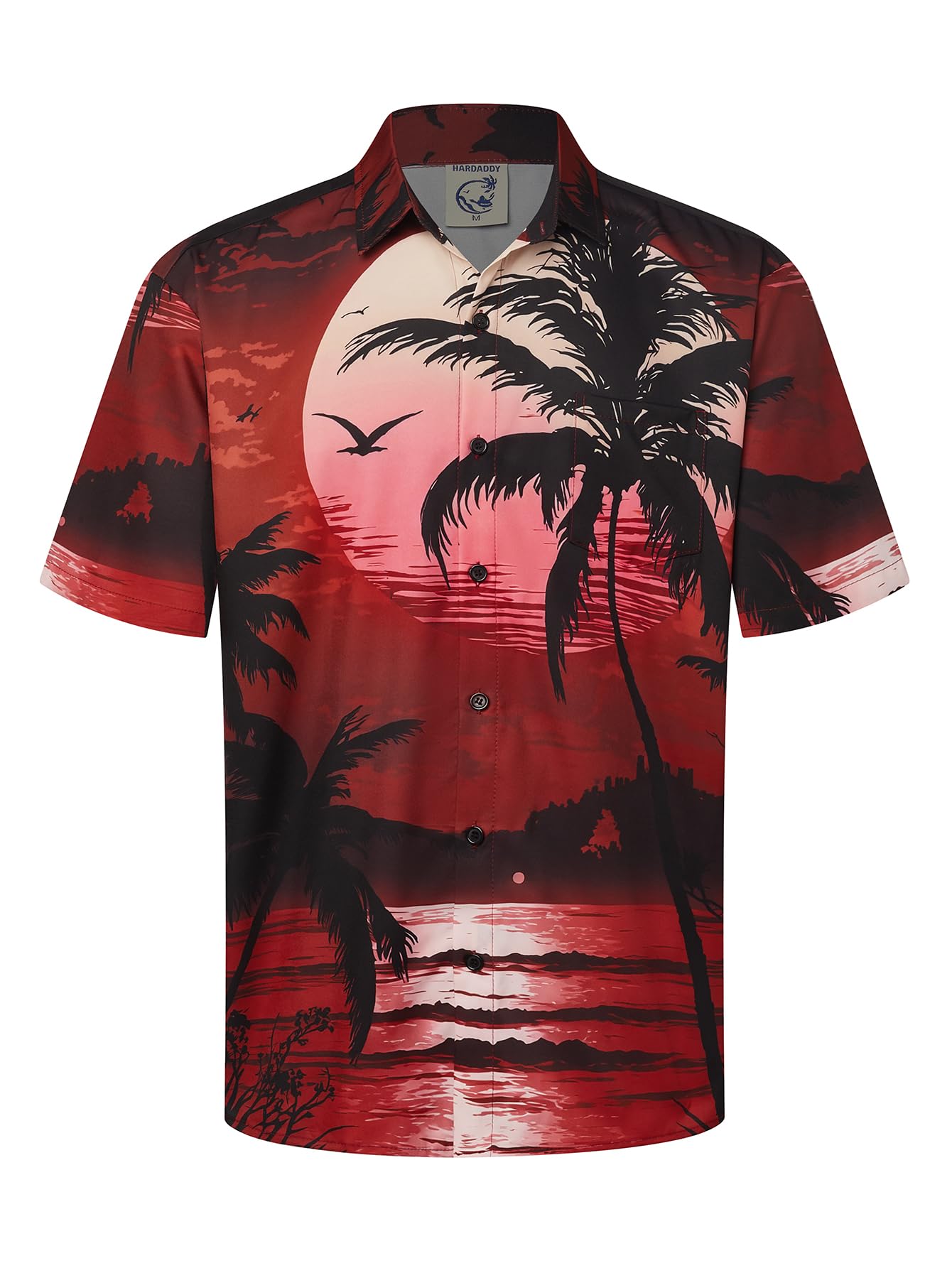 HOTHardaddy Men's Hawaiian Shirt Short Sleeves Coconut Printed Button Down Summer Beach Casual Shirts