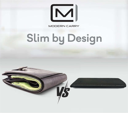 HOTModern Carry Full Protection Leather Card Holder Full Coverage | Full leather coverage protects your cards while maintaining a slim front-pocket profile with quick, easy access