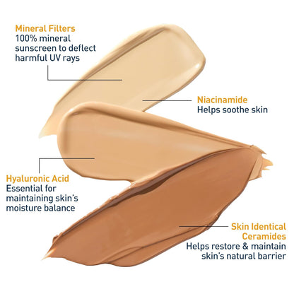 HOTCeraVe Hydrating Mineral Sunscreen SPF 30 with Sheer Tint, Tinted Mineral Sunscreen with Zinc Oxide & Titanium Dioxide, Blends Seamlessly For Healthy Glow, Light, 1.7 Oz