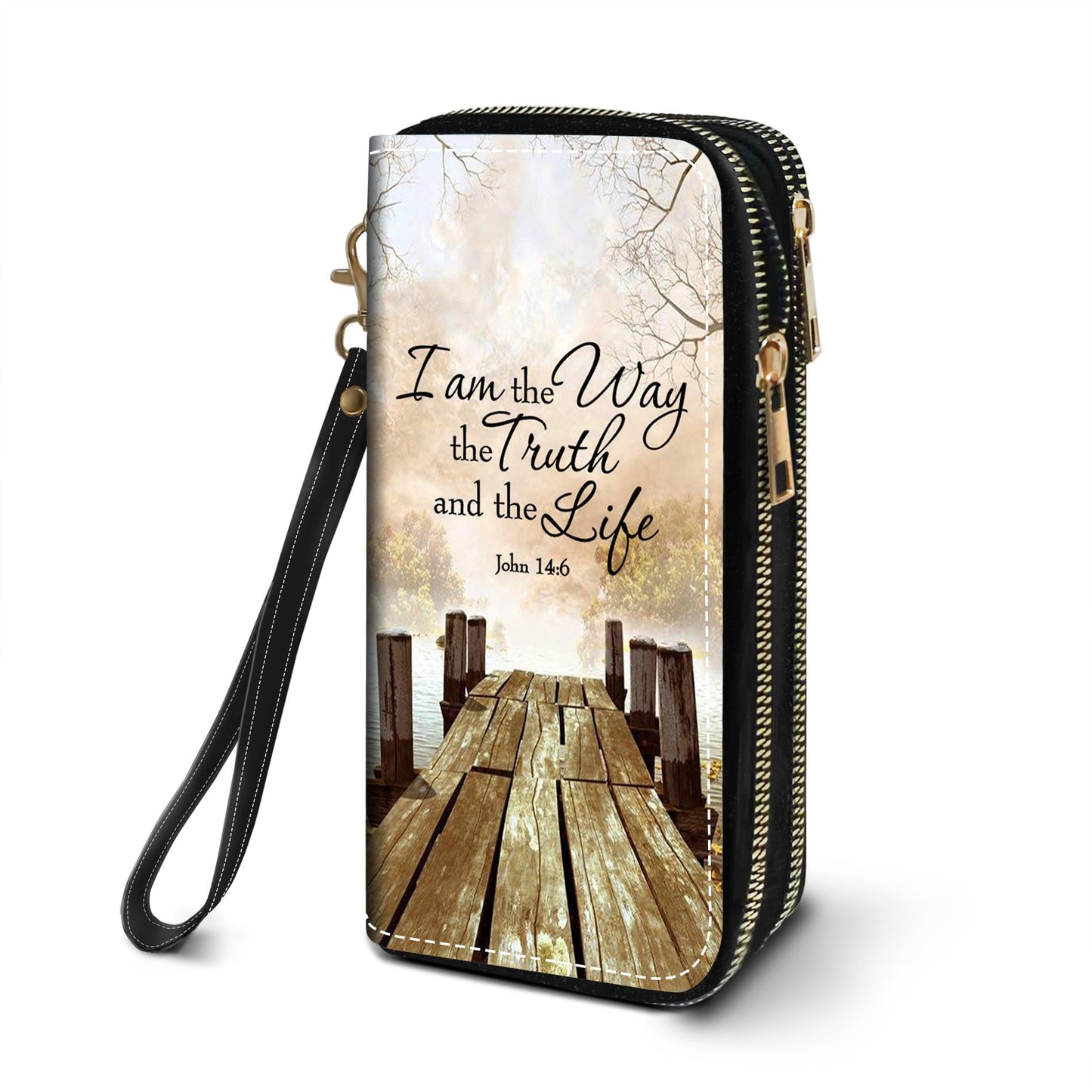 HOTWomen's Large Capacity Wallet PU Leather Double Zipper Clutch Purse Multifunctional Wallet with Removable Wristlet Strap for Smart Phone/Coin/Card/Cash, Flower Butterfly