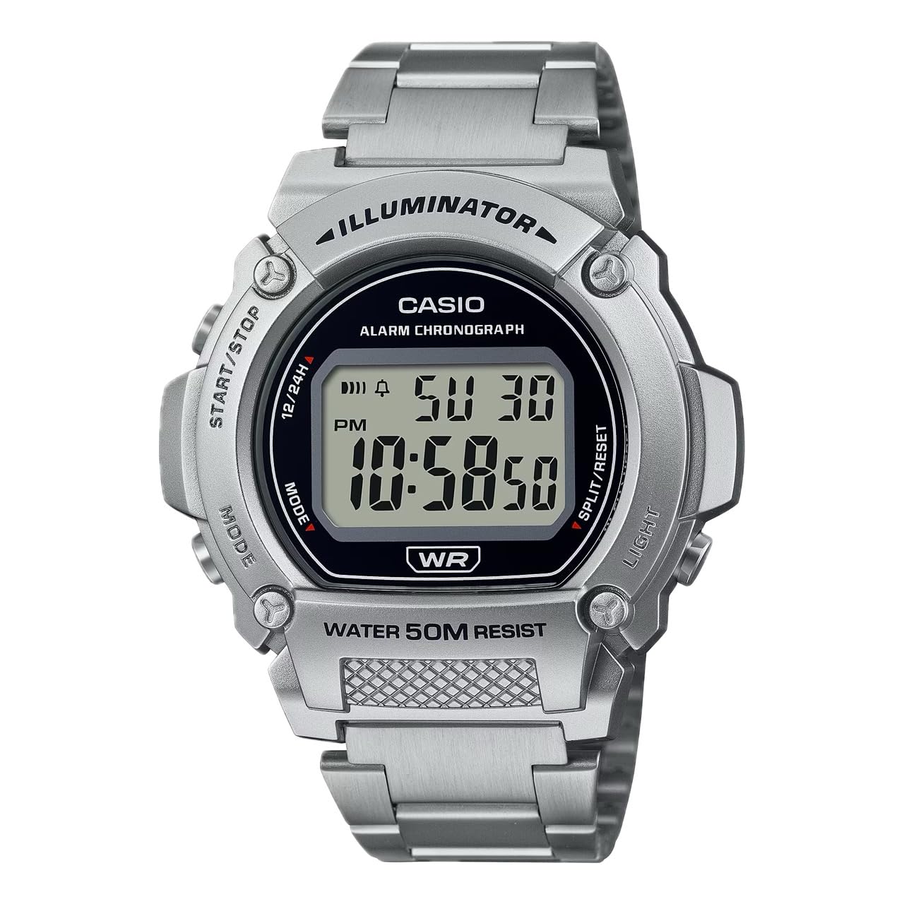 HOTCasio W219H Series | Men’s Digital Watch | 50M WR | LED Illuminator | 100 SEC Chronograph | 1/100 SEC Stopwatch | Daily Alarm | Hourly Time Signal | Auto Calendar | 7 Year Battery