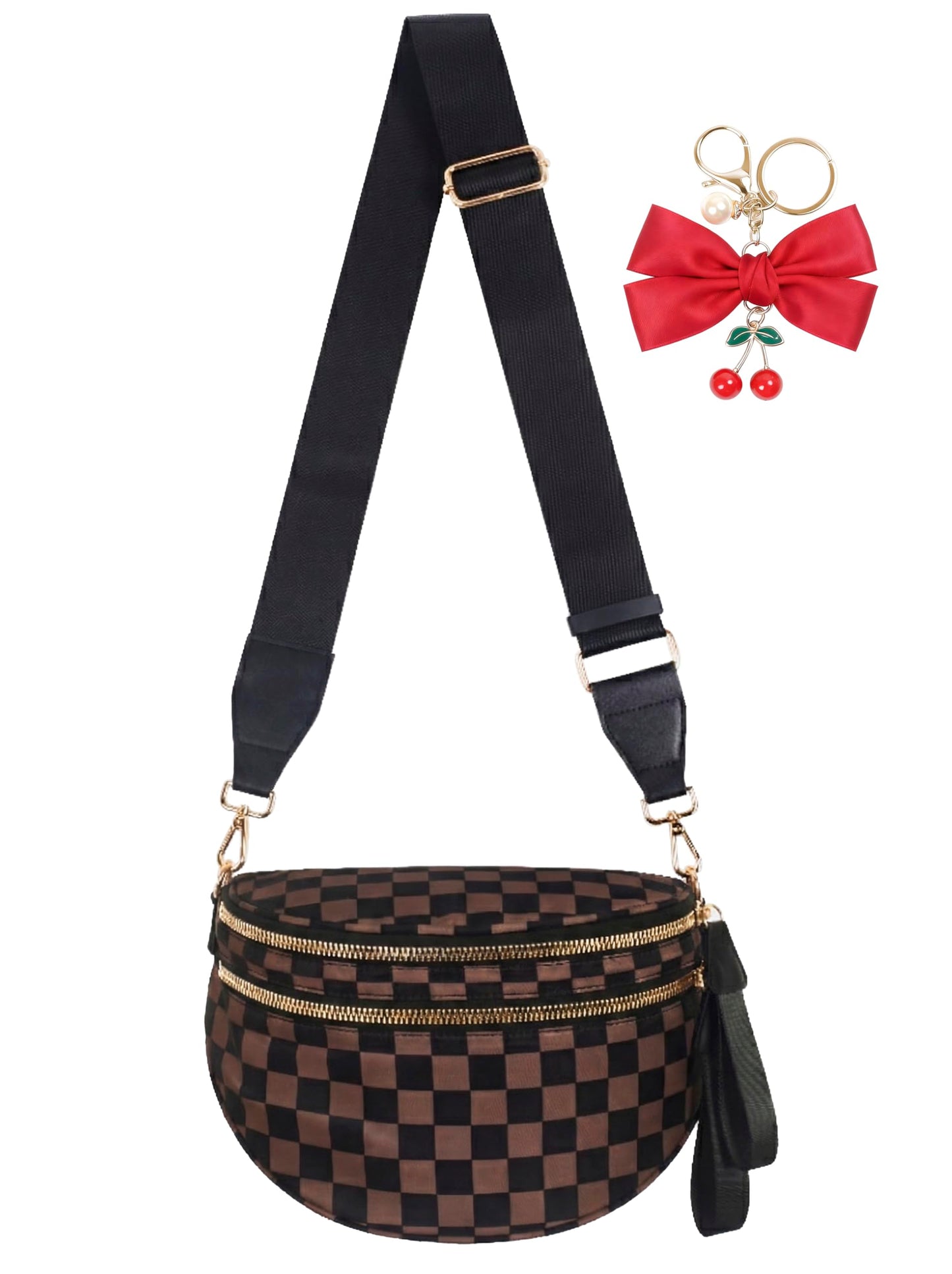 HOTBum Bag Crossbody Bag for Women | Spacious Bum Bags | Nylon Crossbody Fanny Packs | Leopard Purse Belt Wallet (Colour Bum Bag-Brown Leopard)