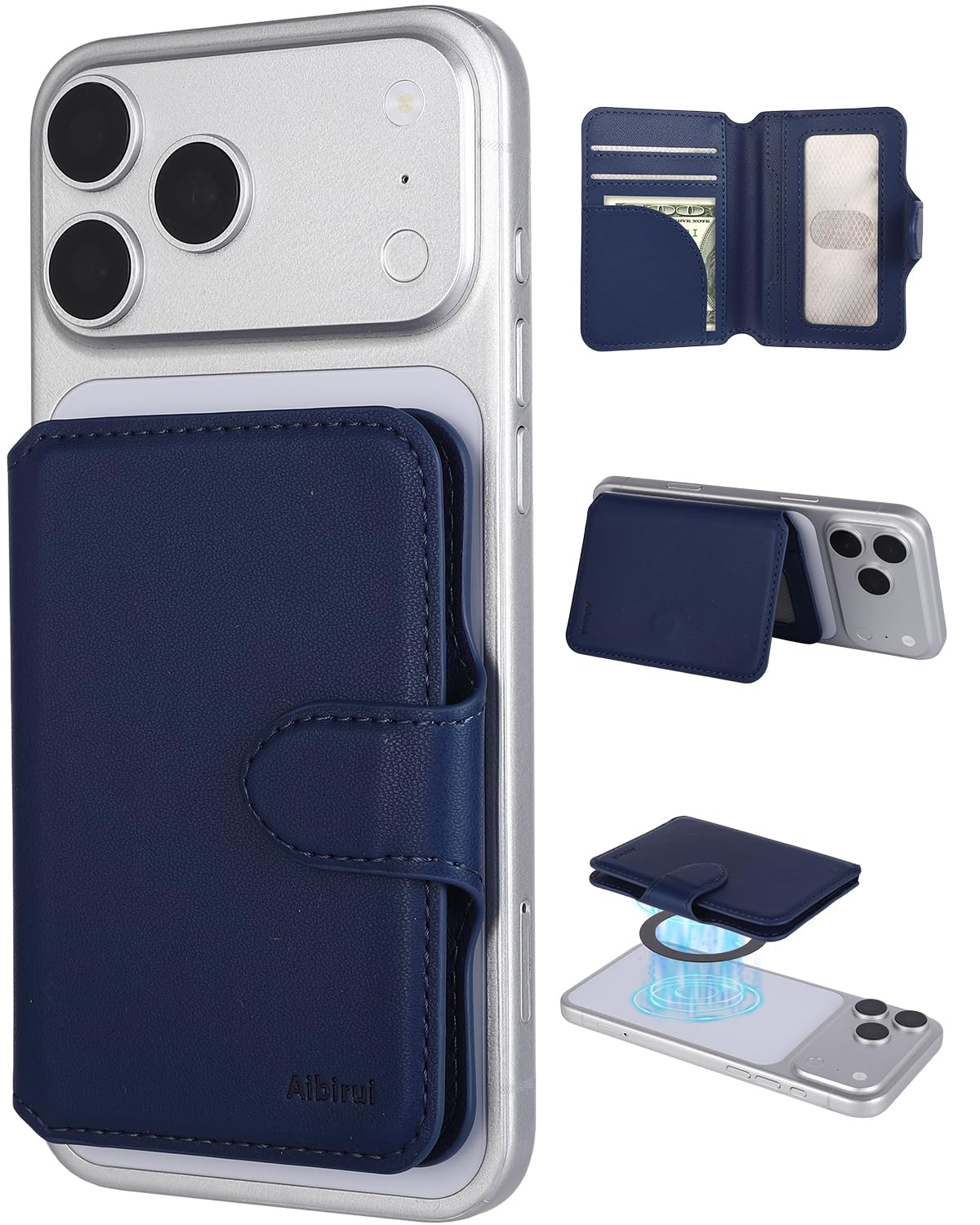 HOTSmall wallet for women,Magsafe Wallet for iphone,Credit Card Holder | magnetic wallet for iphone 17/16/15/14/13/12 Series,RFID Protection,Holds 6 Cards,ID Window,Cash Slot,Thin,Pocket Fit,Orange