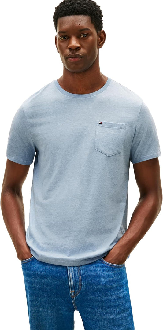 HOTTommy Hilfiger Men's Essential Short Sleeve Cotton Crewneck Pocket T-Shirt