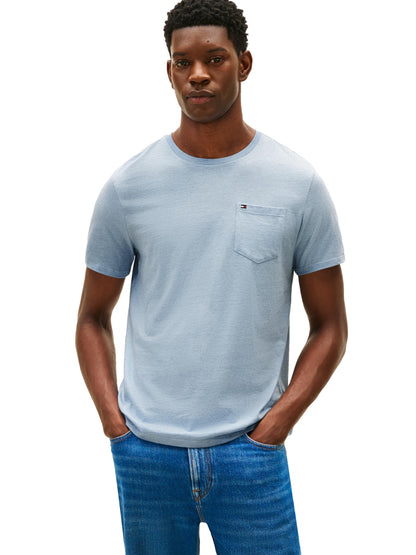 HOTTommy Hilfiger Men's Essential Short Sleeve Cotton Crewneck Pocket T-Shirt