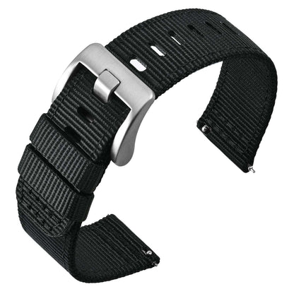 HOTANNEFIT Quick Release Watch Bands, Military Nylon Watch Strap for Men, Multiple Colors & Width (18mm, 19mm, 20mm, 22mm, 24mm)