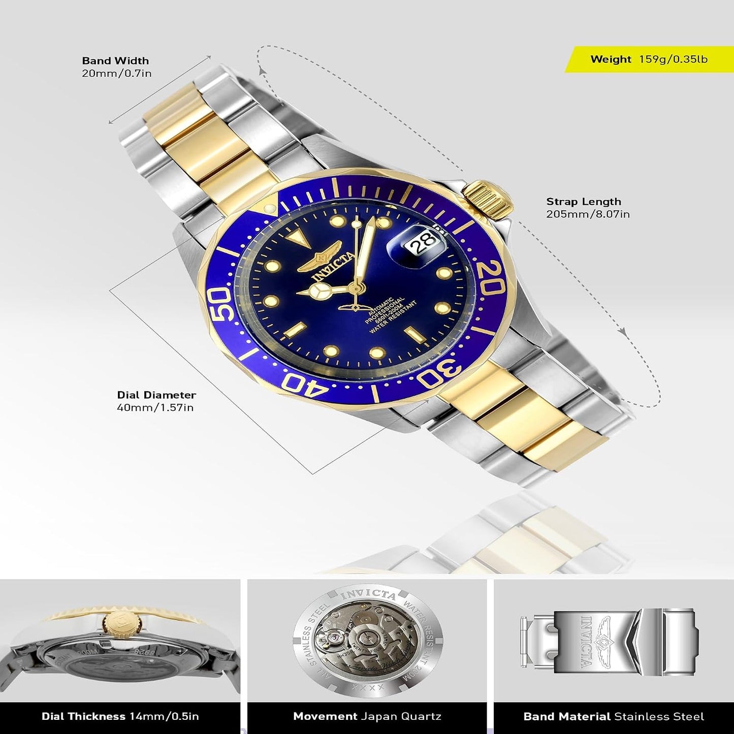 HOTInvicta Men's Pro Diver Collection Automatic Watch