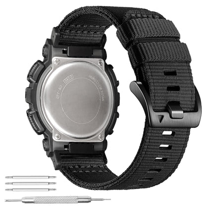 HOTAbanen Rugged Nylon Watch Band for Casio gshock DW-5600/8900, Adjustable Sports Wrist Strap for GA-100/GW-B5600/GB-5600 /GW-6900