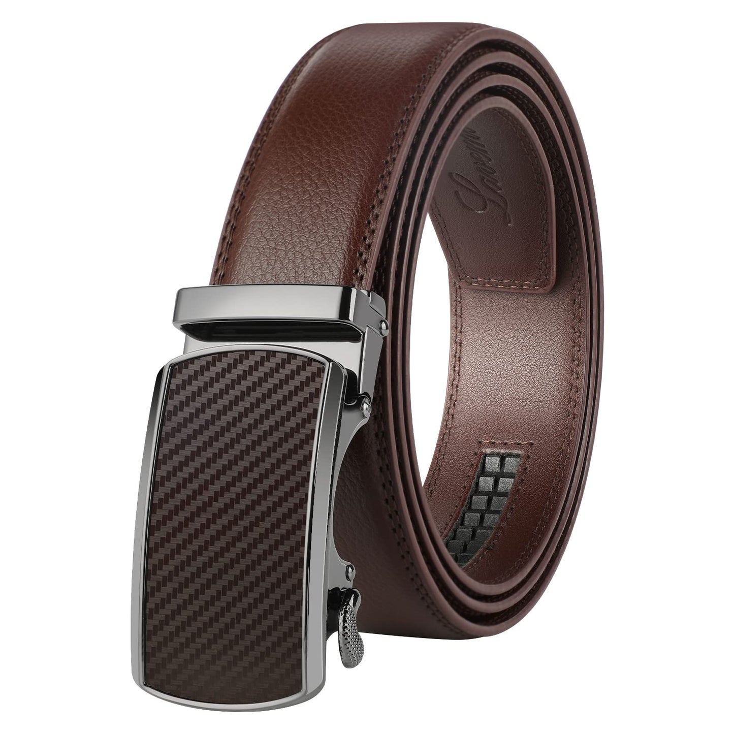 HOTLavemi Men's Real Leather Ratchet Dress Casual Belt, Cut to Exact Fit,Elegant Gift Box