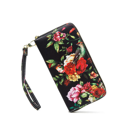 HOTWomen Wallet Card RFID For Womens Holder Blocking Credit Small Zipper Purse Pocket Bifold Slim Coin ID Ladies Wristlet Clutch Large Capacity Window Case Travel Zip Women's